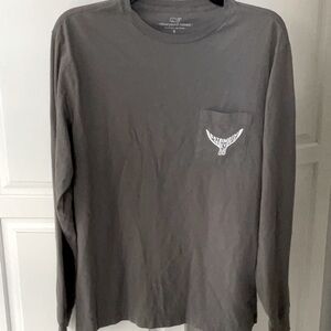 Vineyard Vines Gray Long Sleeve Tee Classic Crew